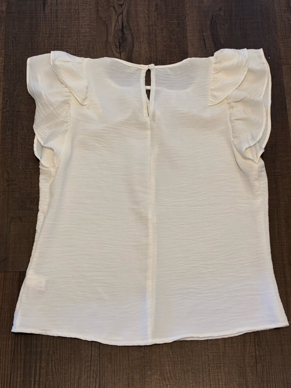 SO Cream Ruffle Strap Tank - Picture 2 of 5
